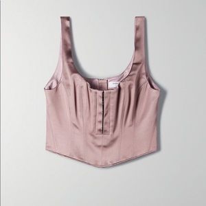 Aritzia Babaton tempt bustier corset top in mauve